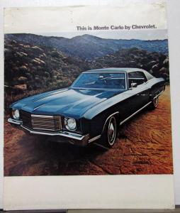 1970 Chevrolet Monte Carlo Color Sales Brochure Original Revision 1