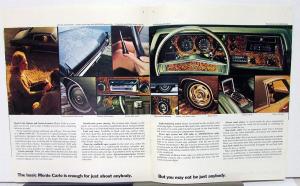 1970 Chevrolet Monte Carlo Color Sales Brochure Original Revision 1