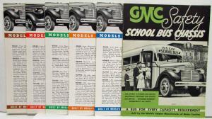 1941 GMC Trucks Safety School Bus Chassis Sales Brochure w 5 Models Spec Sheets