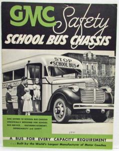 1941 GMC Trucks Safety School Bus Chassis Sales Brochure w 5 Models Spec Sheets