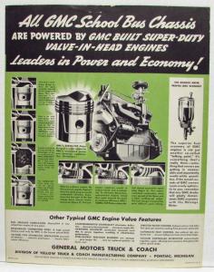 1941 GMC Trucks Safety School Bus Chassis Sales Brochure w 5 Models Spec Sheets