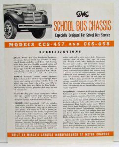 1941 GMC Trucks Safety School Bus Chassis Sales Brochure w 5 Models Spec Sheets