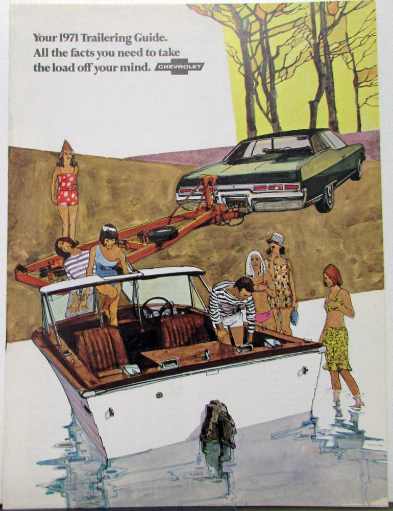 1971 Chevrolet Passenger Car Trailering Guide Sales Brochure Original