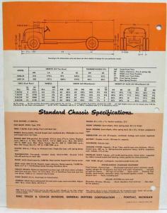 1953 GMC School Bus Chassis Series S400-24 Trucks Spec Sheet