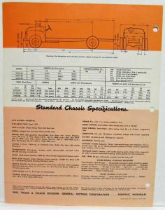 1953 GMC S450-30 School Bus Chassis Series Trucks Spec Sheet Form ADV 71