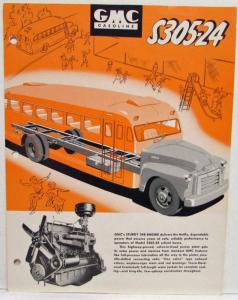 1953 GMC Trucks School Bus Chassis Series S305-24 Spec Sheet - REVISED