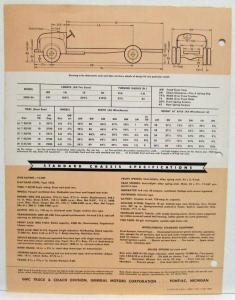 1953 GMC Trucks School Bus Chassis Series S305-24 Spec Sheet - REVISED