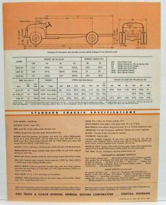1954 GMC S 450 30 Gas Truck School Bus Chassis Sale Brochure Data Sheet Original