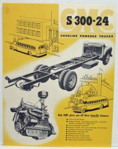 1954 GMC S300 24 Gas School Bus Chassis Sales Brochure Data Sheet Original