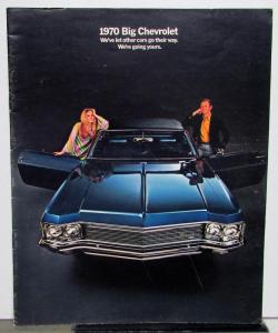 1970 BIG Chevrolets Caprice Impala Bel Air Color Sales Brochure Rev 1 Original