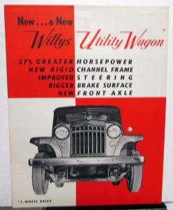 1955 Willys 2 Wheel Drive Utility Wagon Sales Brochure by Overland