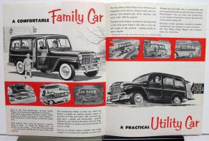 1955 Willys 2 Wheel Drive Utility Wagon Sales Brochure by Overland