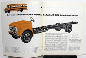 1969 GMC School Bus Chassis Truck Model 5500 & 7500 Sales Brochure Original