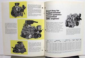 1969 GMC School Bus Chassis Truck Model 5500 & 7500 Sales Brochure Original