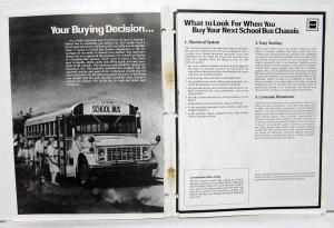 1979 GMC 6000 Series School Bus Chassis Hints for Buyers Sales Folder Original