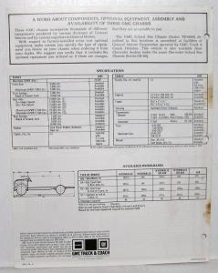 1979 GMC 6000 Series School Bus Chassis Hints for Buyers Sales Folder Original