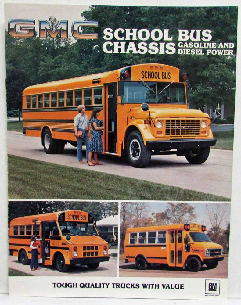 1983 GMC School Bus Chassis Gas & Diesel Power Trucks Sales Brochure Original