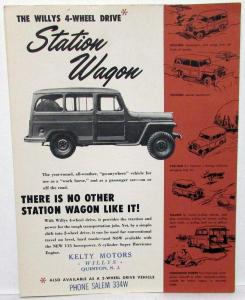 1955 Willys 4-Wheel Drive Station Wagon Sales Brochure by Overland Truck