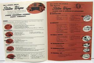 1955 Willys 4-Wheel Drive Station Wagon Sales Brochure by Overland Truck