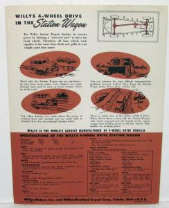 1955 Willys 4-Wheel Drive Station Wagon Sales Brochure by Overland Truck