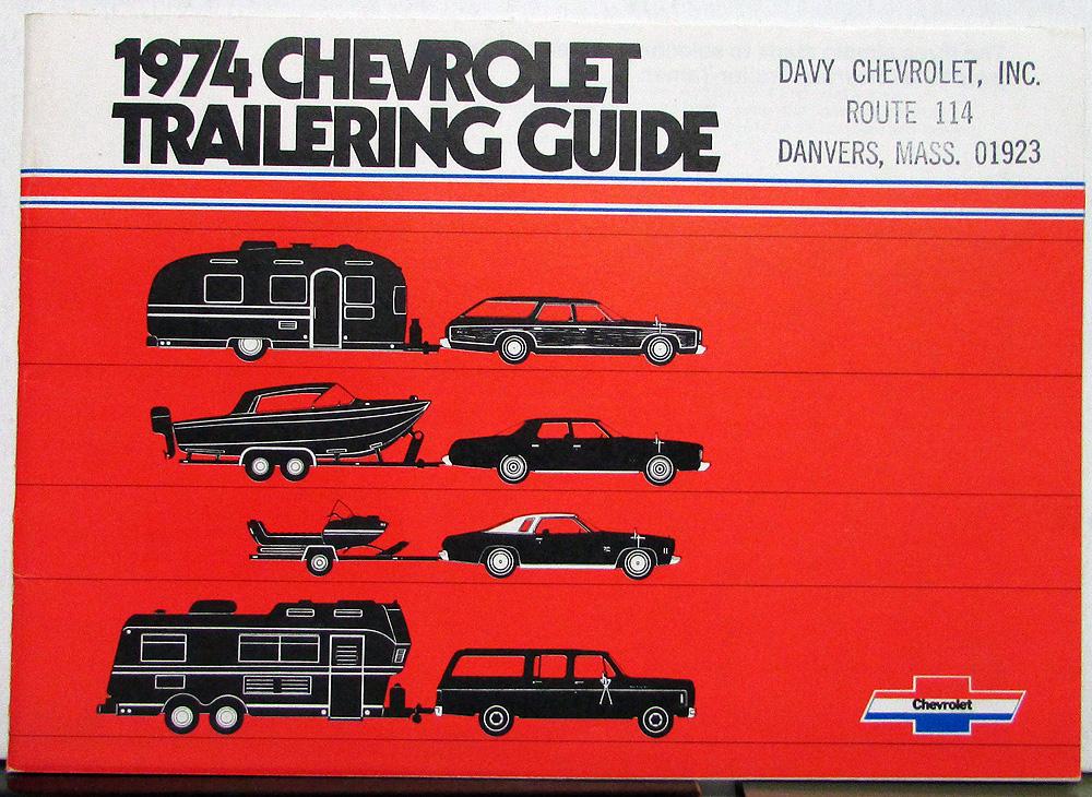 1974 Chevrolet Trailering Guide Sales Brochure Original