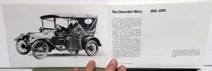 1911 To 1974 The Chevrolet Story Brochure Die Cut Cover Book Original