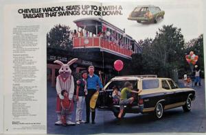 1972 Chevrolet Wagons For Town Travel Trailering Color Sales Brochure Original