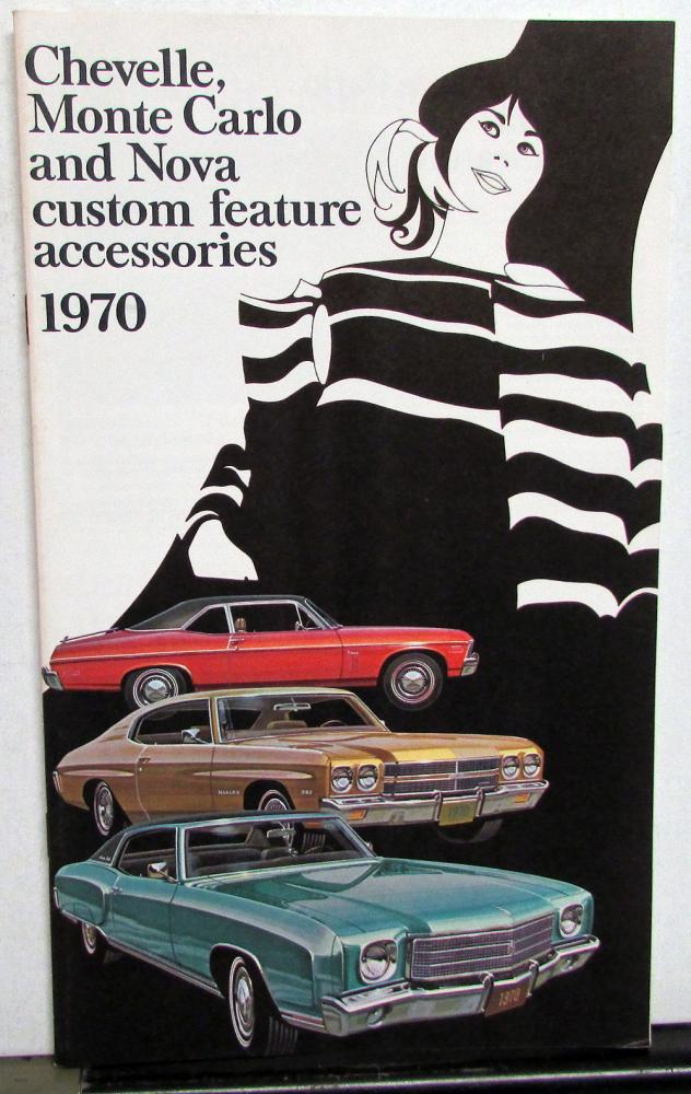 1970 Chevy Chevelle Monte Carlo Nova Custom Feature Accessories Sales Brochure