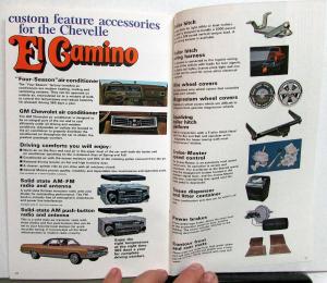 1970 Chevy Chevelle Monte Carlo Nova Custom Feature Accessories Sales Brochure