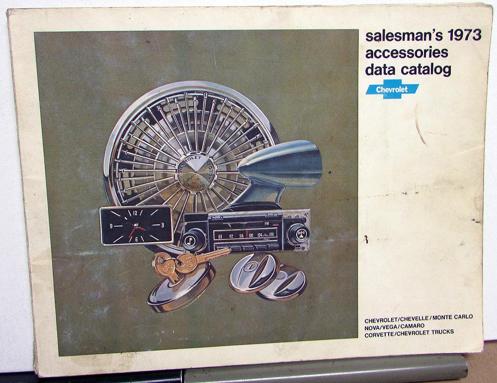 1973 Chevrolet Salesmans DEALER ONLY Accessories Data Catalog Cars & Trucks