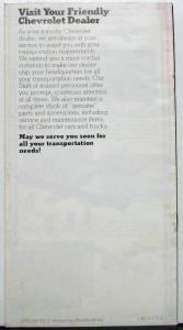 1975 Chevrolet Passenger Car Accessories Sales Brochure Original