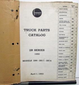 1950 Studebaker Truck Dealer Parts Catalog Book Series 2R 2R6 2R11 2R14 Orig