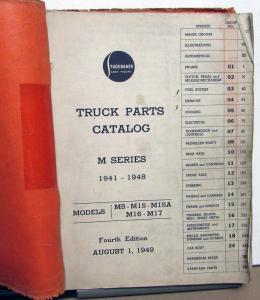 1941-48 Studebaker Truck Dealer Parts Catalog Book M Series Original