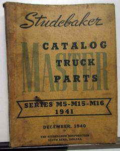 1941 Studebaker Truck Dealer Master Parts Catalog Book M Series M5 M15 M16 Orig