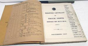 1941 Studebaker Truck Dealer Master Parts Catalog Book M Series M5 M15 M16 Orig