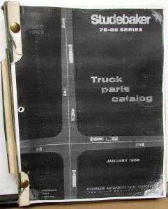 1962-63 Studebaker Truck Dealer Parts Catalog Book Series 7E 8E Original