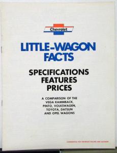 1972 Chevy Vega Wagon Specs Features Prices Comparison Dealer Item Folder Orig