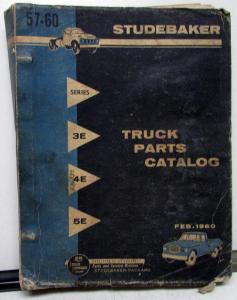 1957-60 Studebaker 3E 4E 5E Truck Dealer Parts Catalog Book Pickup HD Original