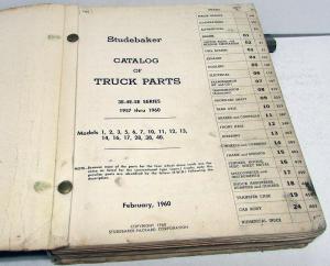 1957-60 Studebaker 3E 4E 5E Truck Dealer Parts Catalog Book Pickup HD Original