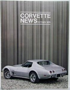 1974 Corvette News Magazine Oct Nov Preview Issue for 1975 Model Original