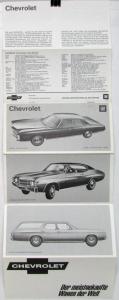 1971 Chevy Sale Brochure German Text Swiss Market Nova Malibu Monte Carlo Impala