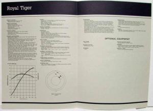 1982-1988 Leyland Royal Tiger Sales Folder and Spec Sheet