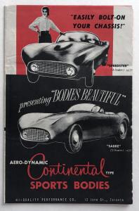 1956 Continental Speedster Sabre Canadian Sales Brochure
