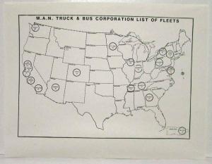 1980-1985 MAN Truck SG-310 Articulated Bus Specifications Folder with Extras