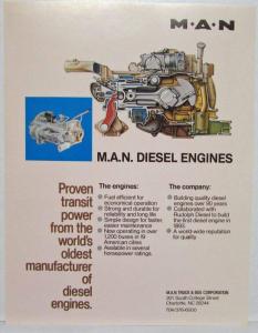 1980-1985 MAN Bus Sales Sheets and Technical Description Bundle