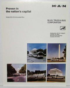 1980-1985 MAN Bus Sales Sheets and Technical Description Bundle