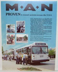 1980-1985 MAN Bus Sales Sheets and Technical Description Bundle