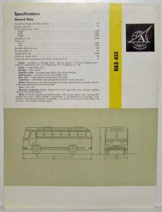 1965 Paz A3-652 Spec Sheet