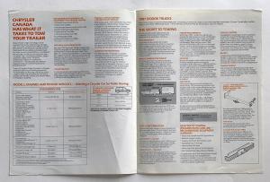 1987 Chrysler Trailer Towing Canadian Sales Brochure
