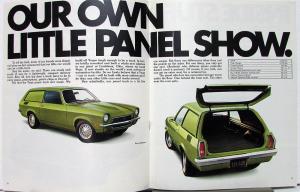 1971 Chevrolet Vega Coupe Sedan Wagon Panel Color Sales Brochure Original